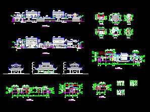 某古建筑工程設計施工圖免費下載 園林綠化及施工