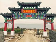 保定冠峰古建筑直銷廠家專業(yè)長廊水泥牌樓設(shè)計施工