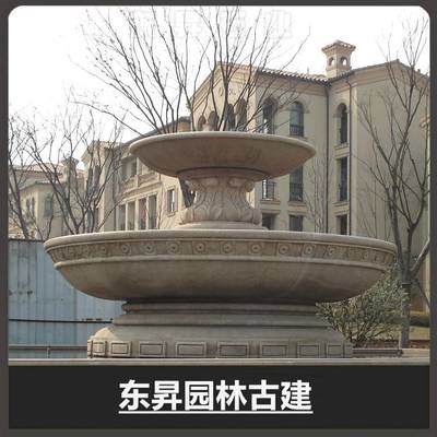 廠家供應 石雕水缽 花崗巖石雕噴泉 歐式多層水缽 可來圖定制