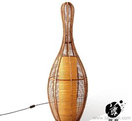 藤藝編織，光影詩(shī)篇 葫蘆型304落地?zé)酎c(diǎn)亮?xí)r尚中式家居